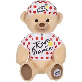 Gipsy Toys - Ours en peluche Tour de France Maillot à pois - 24 cm - Peluche cyclisme