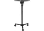 ALGAMAUDIO Saalsw - Support avec roues pour ordinateur, ajustable en hauteur, avec plateau inclinable et pivotant 360°, acier