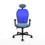 Piqueras y Crespo Chaise de Bureau Jorquera Bleu ciel avec Appui-tête
