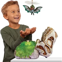 L.O.L. Surprise! GrossMos Flying - Dinosaure volant robotisé interactif avec capteur gestuel et effets sonores - Jouet de collection vert - 3 modèles