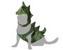 Déguisement pour Chien Dinosaur Taille S - Costume pour Animal de Compagnie Vert en Polyester