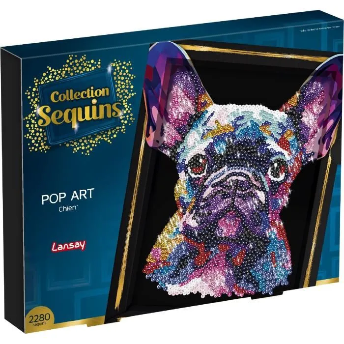 Lansay Kit Loisir Créatif Collection Sequins Pop Art Chien à Sequins - Dès 14 ans Lansay Kit Loisir Créatif Collection Sequins Pop Art Chien à Sequins - Dès 14 ans