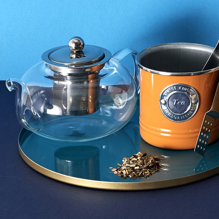 Home Deco Factory Théière avec infuseur 700 ml en verre borosilicate