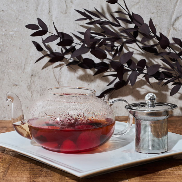 Home Deco Factory Théière avec infuseur 700 ml en verre borosilicate
