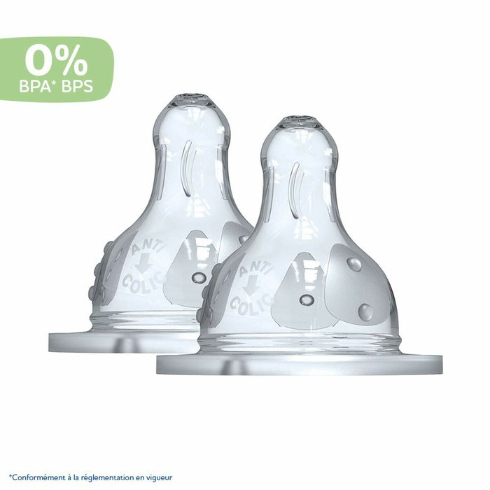 Dodie Tétines Initiation+ Col Large 3 Vitesses, Lot de 2