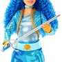 Mattel - Disney Descendants - Muñeca Chloe, fille de Cendrillon, avec cheveux bouclés bleus et tenue emblématique - HWT89