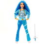 Mattel - Disney Descendants - Muñeca Chloe, fille de Cendrillon, avec cheveux bouclés bleus et tenue emblématique - HWT89