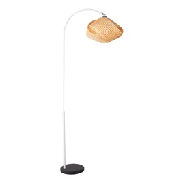 Lampe sur Pied Singaraja SKD-F1001, Design Unique et Moderne, Finition de Qualité, Ambiance Naturelle pour Salon, Chambre, Restaurant