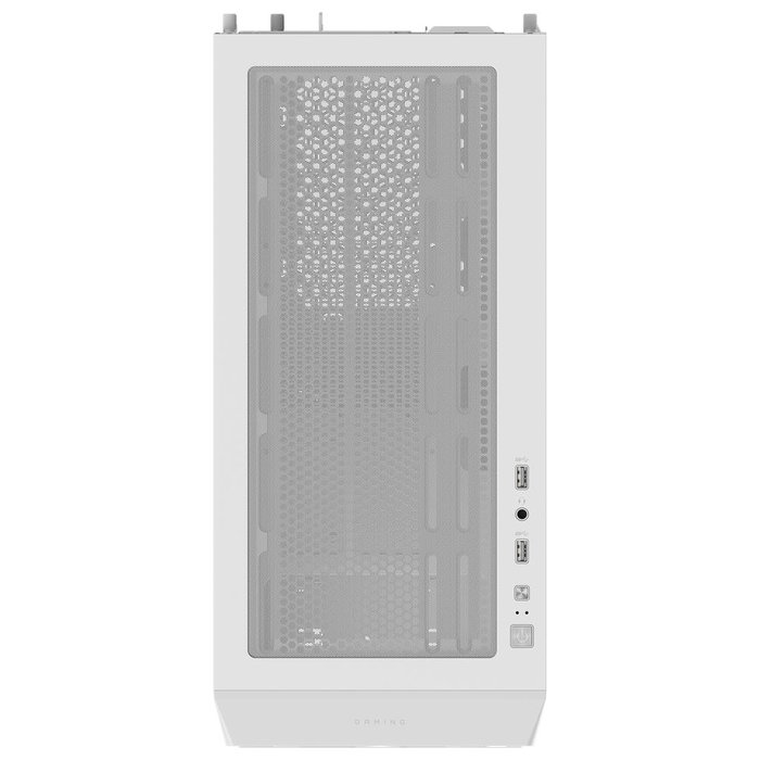 Gigabyte C102 Glass Boîtier PC Gaming Micro ATX Blanc, Panneau en Verre Trempé, 2x USB 3.2, Ventilation 360mm