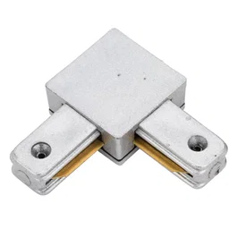 Connecteur 90° Rail Monophasé Aluminium pour Spots LED