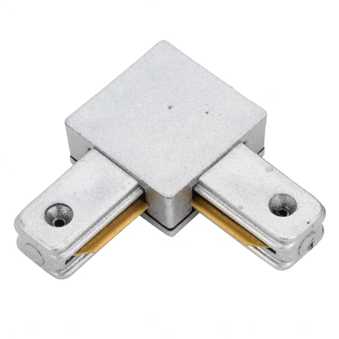 Connecteur 90° Rail Monophasé Aluminium pour Spots LED Connecteur 90° Rail Monophasé Aluminium pour Spots LED