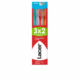Lacer Brosse à dents tête petite brins medium (Pack de 3)