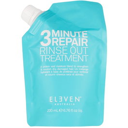 Eleven Australia Traitement 3 Minute Repair - Soin réparateur intense à rincer pour cheveux décolorés ou abîmés - Hydratation, réparation - 200 ml