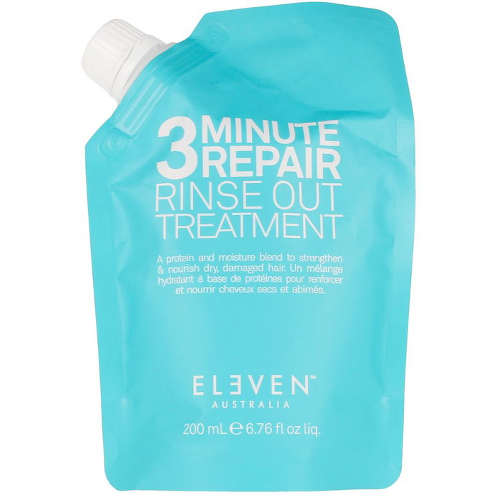 Eleven Australia Traitement 3 Minute Repair - Soin réparateur intense à rincer pour cheveux décolorés ou abîmés - Hydratation, réparation - 200 ml