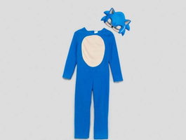 Sega Déguisement Sonic Film Basic Bleu Taille 3-4 Ans