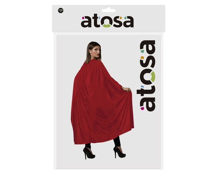 Cape rouge brillante de 130 cm pour Halloween et déguisement adulte et jeune - Accessoire thématique