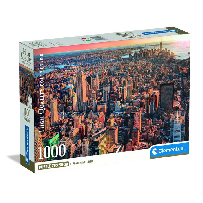 Clementoni Puzzle 1000 Pièces New York City Panoramique 70 x 50 cm - Haute Qualité Clementoni Puzzle 1000 Pièces New York City Panoramique 70 x 50 cm - Haute Qualité