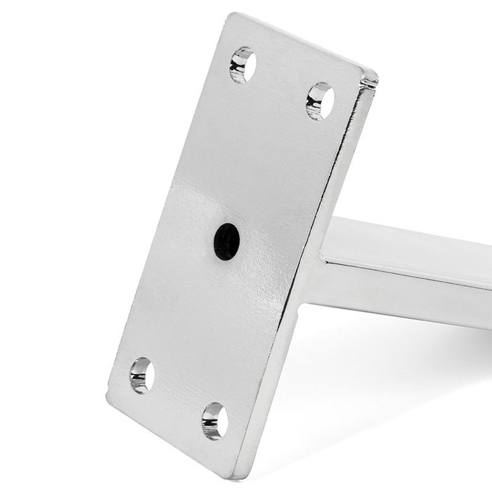 Q&Q Pied de Meuble Métal Modèle Tella, Finitions Chrome et Noir, Hauteur 100mm