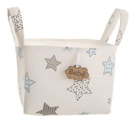 Creaciones Llopis - Panier avec poignées décor multi-étoiles en polyester - 17 x 13,5 x 20 cm