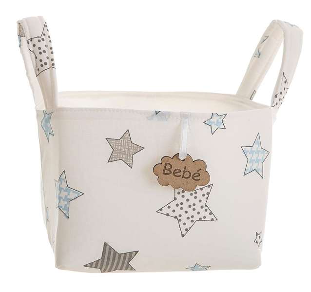 Creaciones Llopis - Panier avec poignées décor multi-étoiles en polyester - 17 x 13,5 x 20 cm Creaciones Llopis - Panier avec poignées décor multi-étoiles en polyester - 17 x 13,5 x 20 cm