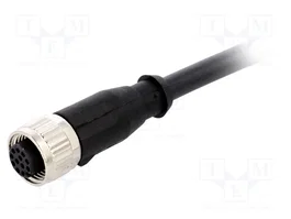 HARTING Connecteur M12 droit avec cordon 5 m, 12 broches, code A