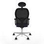 Piqueras y Crespo Chaise de Bureau avec Appui-tête 2D086N1 Bleu clair