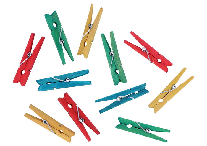 Innspiro Lot de 48 petites pinzas en bois multicolores 48x7mm Innspiro Lot de 48 petites pinzas en bois multicolores 48x7mm