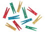 Innspiro Lot de 48 petites pinzas en bois multicolores 48x7mm