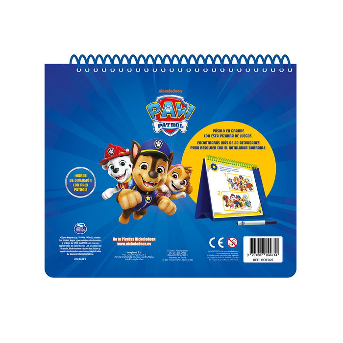 Imagiland Paw Patrol Patrulla Canina Pizarra 4 Años Mon Carnet Magique Espagnol