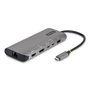 Startechcom Station d'accueil USB4 avec HDMI, DisplayPort et Ethernet 2.5GbE - Gris espace