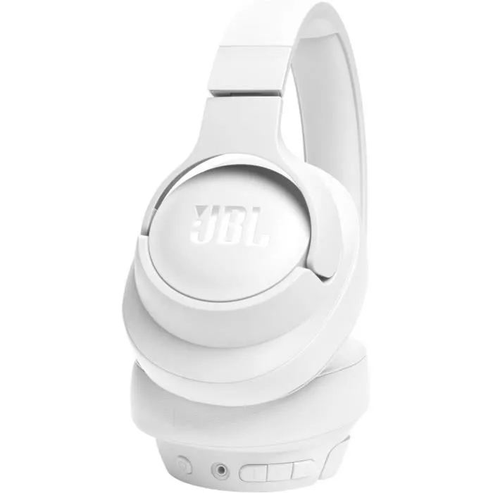 JBL Casque sans fil Tune 720BT Bluetooth 5.3 Son Pure Bass 76h d'autonomie Léger Confortable Blanc