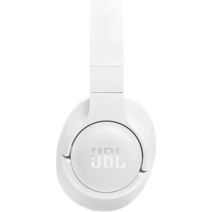 JBL Casque sans fil Tune 720BT Bluetooth 5.3 Son Pure Bass 76h d'autonomie Léger Confortable Blanc