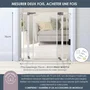Dreambaby Barrière de sécurité Clear View à panneau transparent, pour ouvertures 75-81 cm, montage par pression sans perçage, blanc
