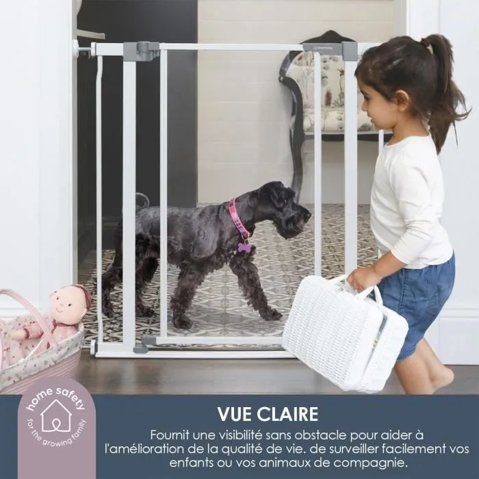 Dreambaby Barrière de sécurité Clear View à panneau transparent, pour ouvertures 75-81 cm, montage par pression sans perçage, blanc Dreambaby Barrière de sécurité Clear View à panneau transparent, pour ouvertures 75-81 cm, montage par pression sans perçage, blanc