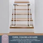 Dreambaby Barrière de sécurité Clear View à panneau transparent, pour ouvertures 75-81 cm, montage par pression sans perçage, blanc