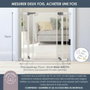 Dreambaby Barrière de sécurité Clear View à panneau transparent - Blanc