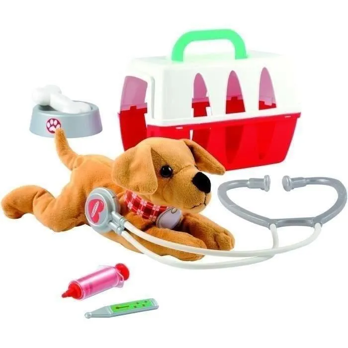 Ecoiffier Valisette Vétérinaire Jouet Médical pour Enfant avec Chien en Peluche et Accessoires - 24 cm Ecoiffier Valisette Vétérinaire Jouet Médical pour Enfant avec Chien en Peluche et Accessoires - 24 cm