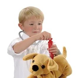 Ecoiffier Valisette Vétérinaire Jouet Médical pour Enfant avec Chien en Peluche et Accessoires - 24 cm