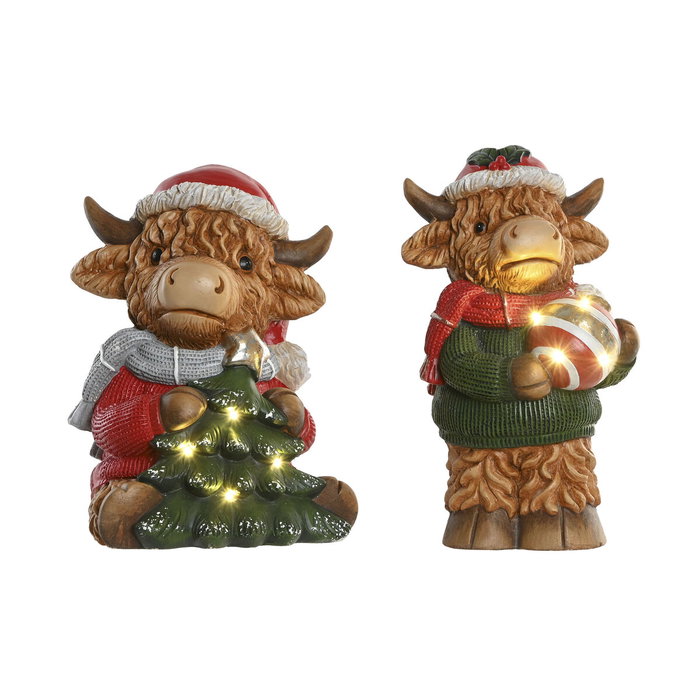 Décorations de Noël Home ESPRIT Multicouleur 22,5 X 19 X 38 CM (2 Unités)