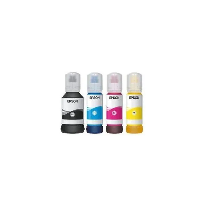 Epson EcoTank 113 Multipack de 4 bouteilles d'encre - Noir, Jaune, Cyan, Magenta - Recharge pour imprimantes EcoTank