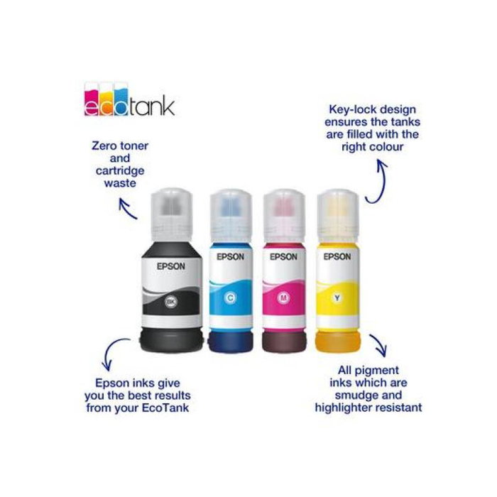 Epson EcoTank 113 Multipack de 4 bouteilles d'encre (C13T06B640)