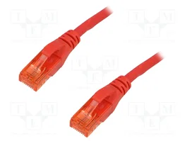 DIGITUS Cordon de raccordement Cat 6 U/UTP rouge 3m RJ45