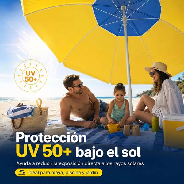 JugaToys Parasol Jaune en Aluminium 240 cm
