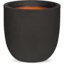 CAPI Jardinière contemporaine Urban Smooth 43 x 41 cm - Noir - Design béton pour intérieur et extérieur