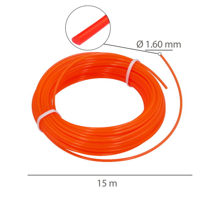 WOLFPACK LINEA PROFESIONAL Fil Nylon Rond 1,6 mm (Rouleau 15 m)