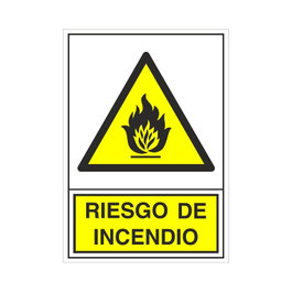 DUVER Panneau de signalisation RIESGO INCENDIO 420x297 mm