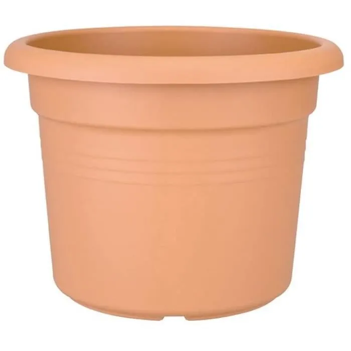 ELHO Pot de fleurs vert Green Basics cylindre - Ø 43,8 x H 33,8 cm - Terre cuite douce - Utilisation extérieure ELHO Pot de fleurs vert Green Basics cylindre - Ø 43,8 x H 33,8 cm - Terre cuite douce - Utilisation extérieure