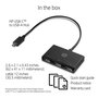 HP Concentrateur USB-C vers USB-A avec 3 ports USB 3.0 pour ordinateur portable - Hub portable léger pour connexion clavier, souris, stockage et charge