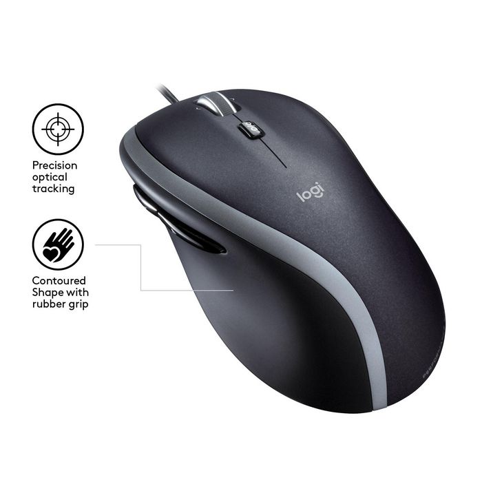 Logitech Souris Filaire M500 - Laser avec Dédilement Ultrapide et Boutons Programmables - Confort pour le Travail et le Jeu