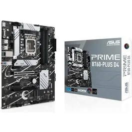 Carte mère ASUS PRIME B760-PLUS D4, Intel LGA 1700, DDR4, 3x M.2, 4x SATA 6 Gb/s, pour processeurs Intel 12e et 13e génération